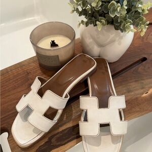 Women’s White Slide Sandals - Designer-Style Slip-Ons